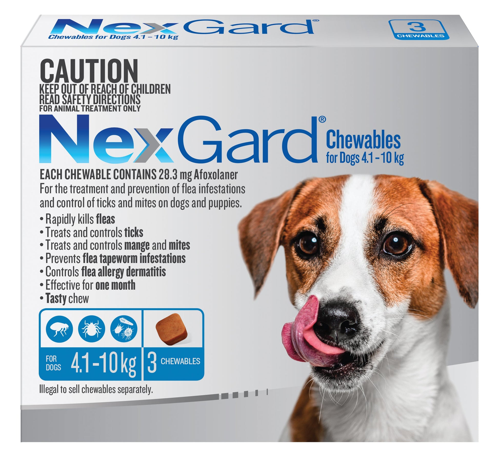 NexGard Blue Monthly Beef Chewables for Small Dogs: Flea, Tick, Mite Protection