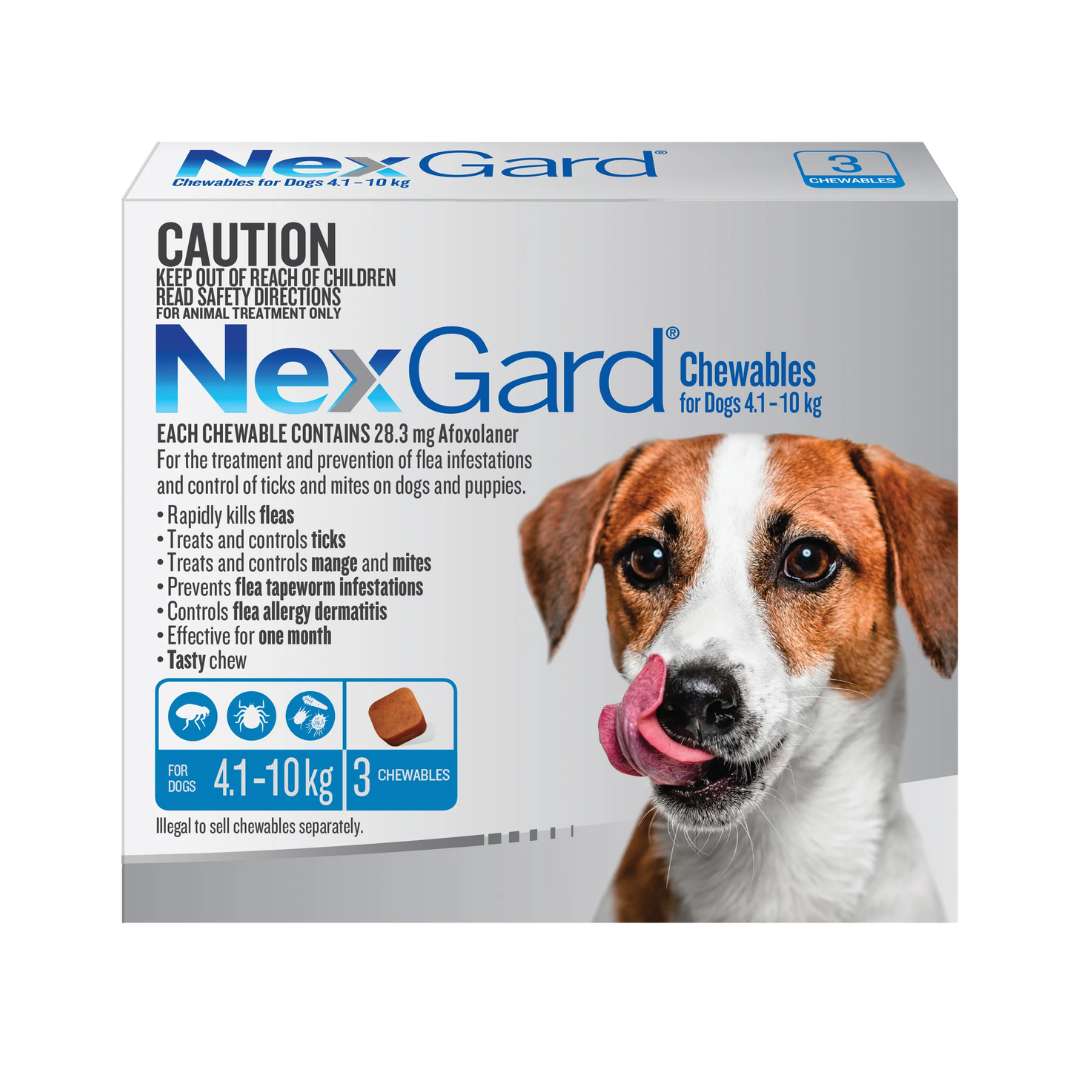 NexGard Blue Monthly Beef Chewables for Small Dogs: Flea, Tick, Mite Protection