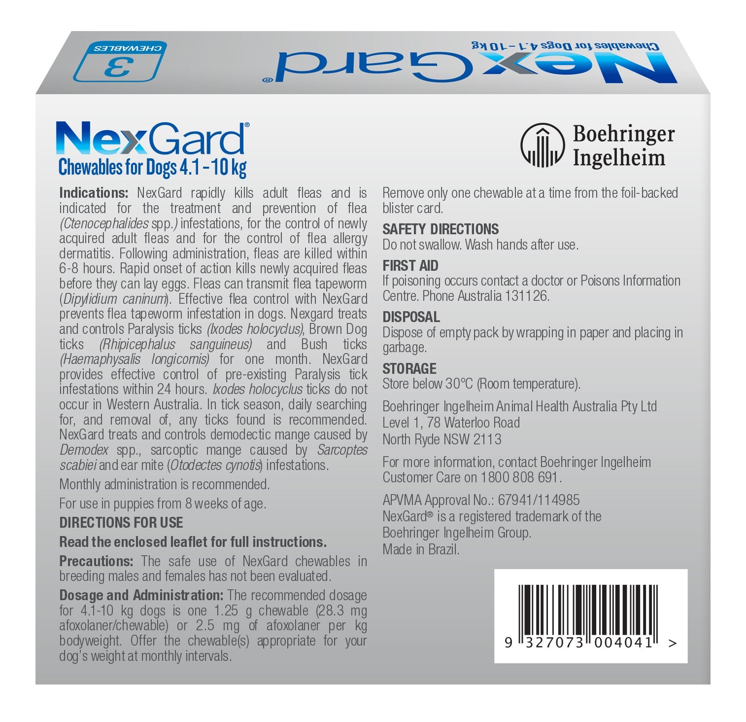 NexGard Blue Monthly Beef Chewables for Small Dogs: Flea, Tick, Mite Protection