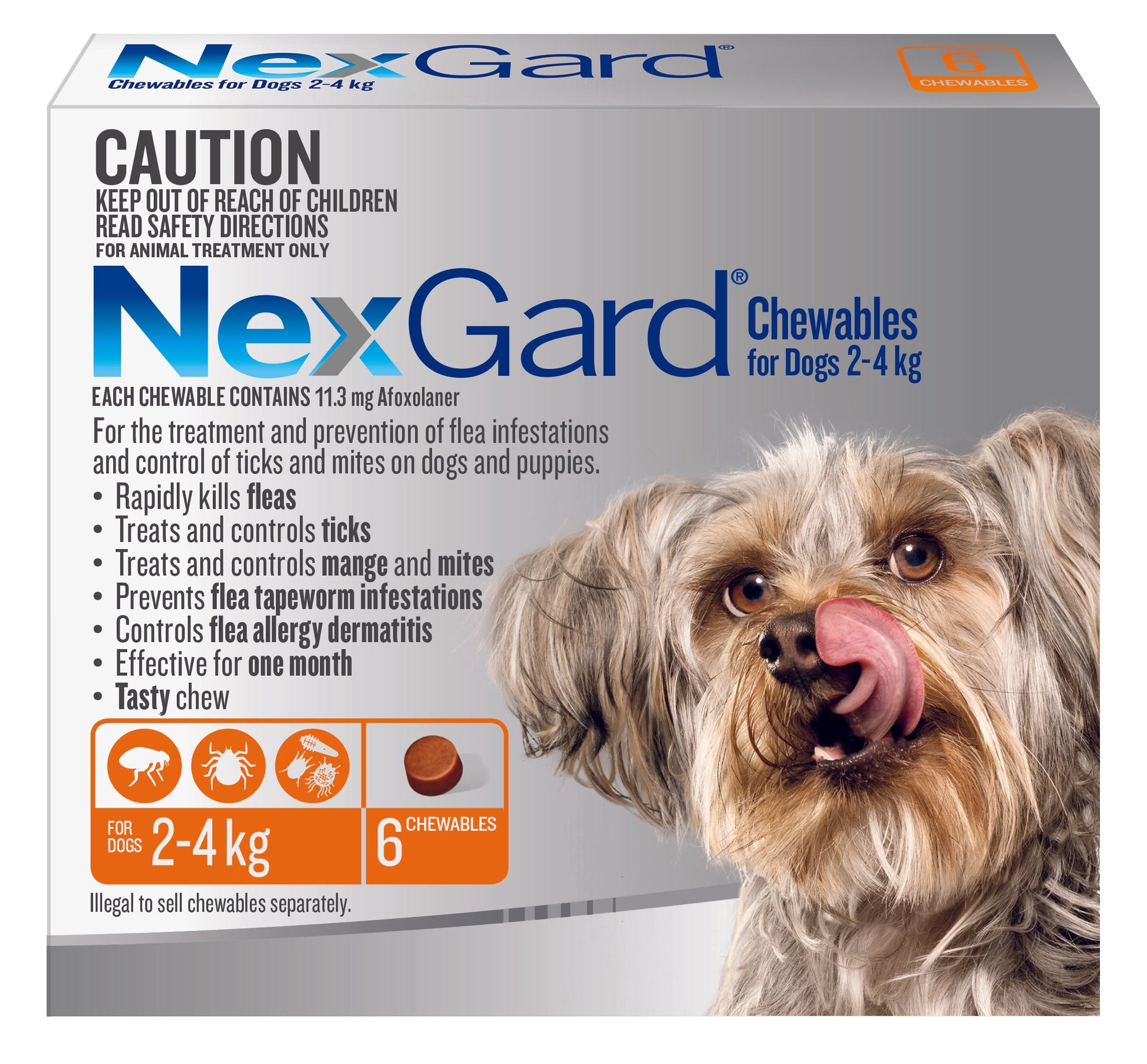 NexGard Extra Small Dog Monthly Flea & Tick Prevention Chewables